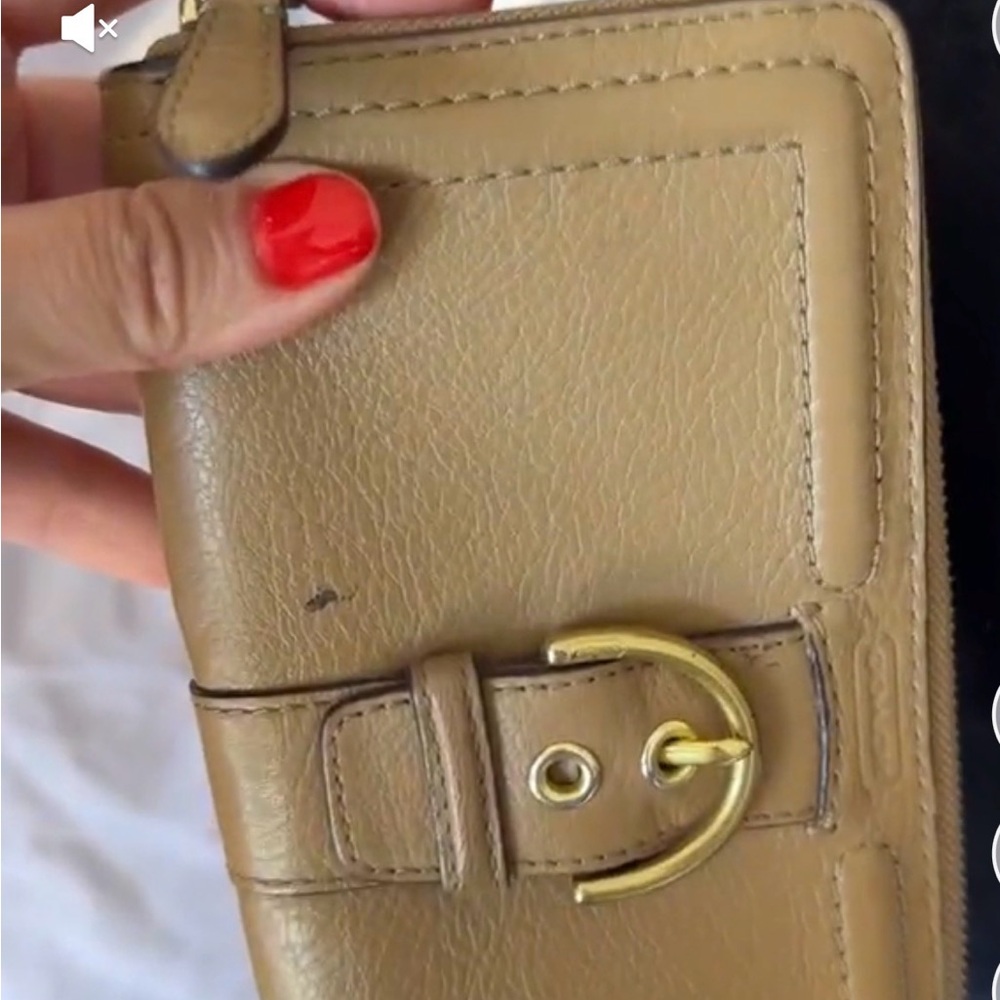 Coach Tan Suede Handbag + Coach leather wallet - Picture 12 of 14